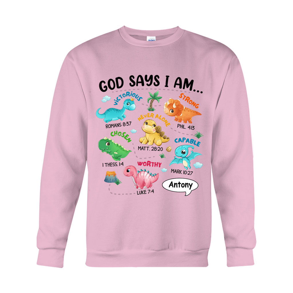 For Grandson Dinosaur I Am - Personalized grandson T-shirt And Hoodie