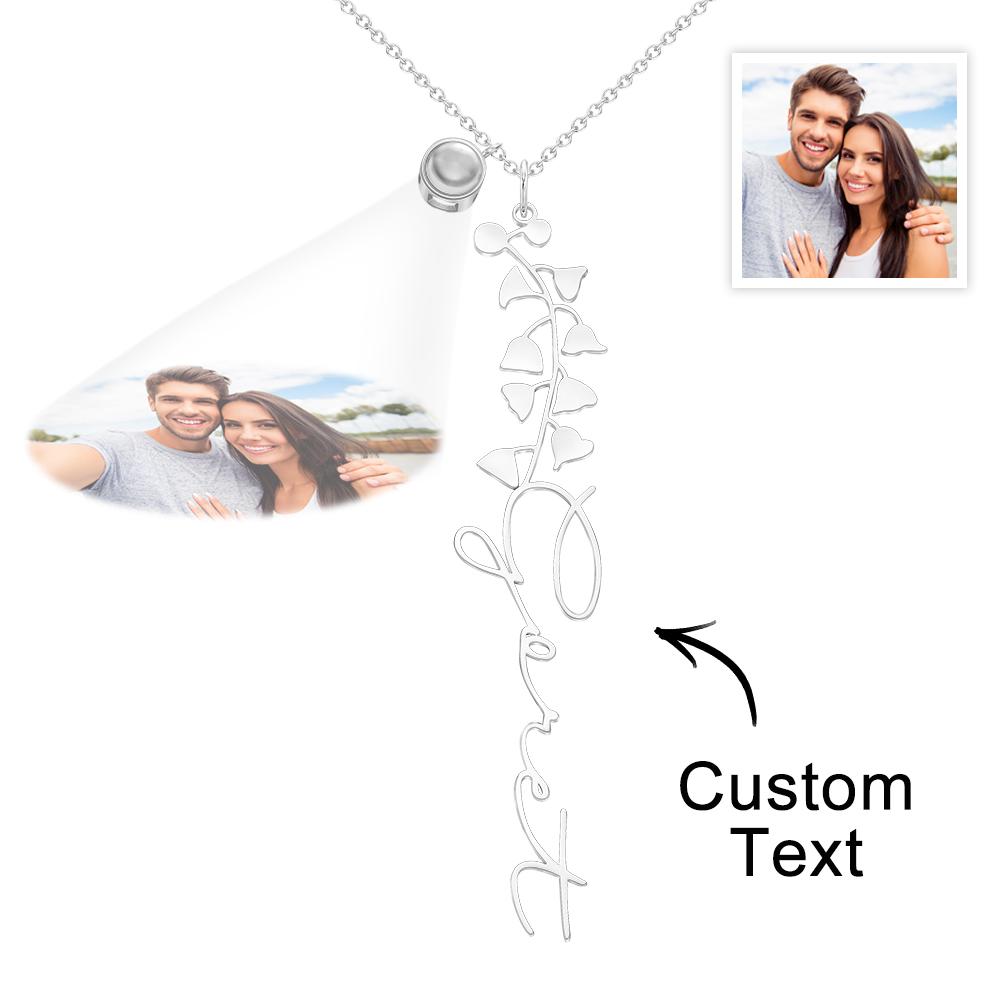 Birth Flower Photo Projection Charm - gift for anyone, who lost a loved one - Personalized Birth Flower Photo Projection Charm
