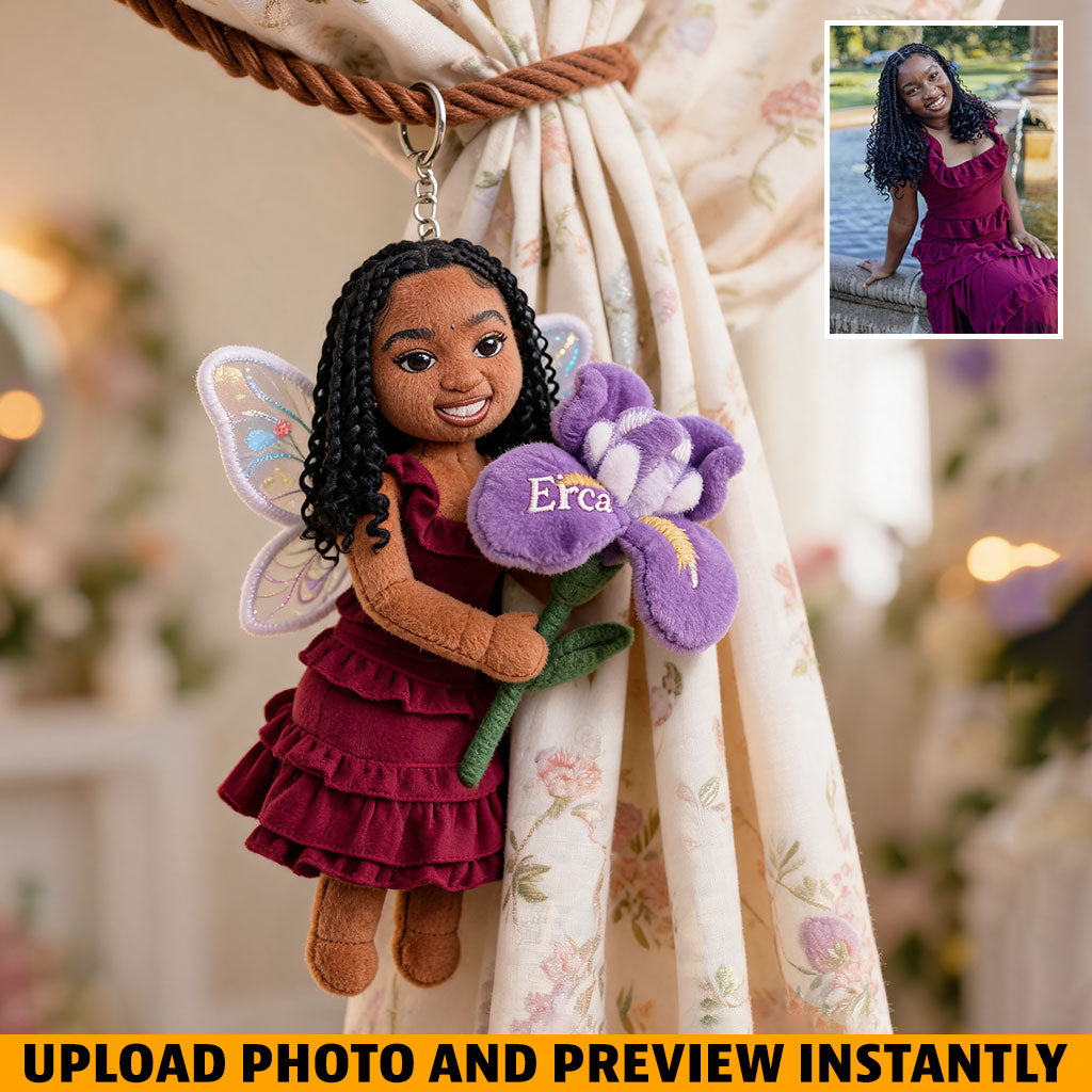 Custom Any Photo Little Fairy - Personalized Self Love Plush Keychain
