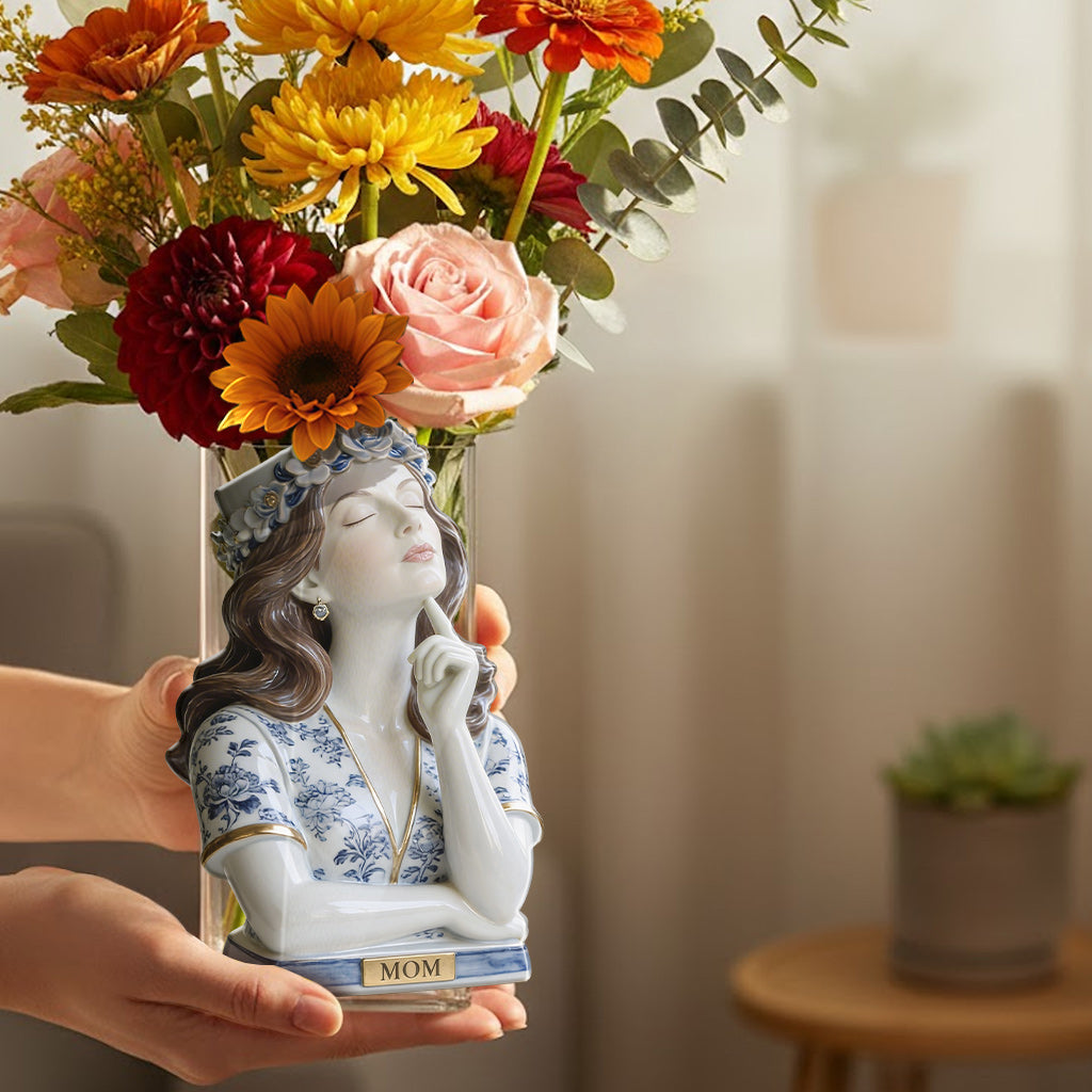 Custom Any Photo Best Gift For Mom/Grandma - Personalized Mother Acrylic Pot