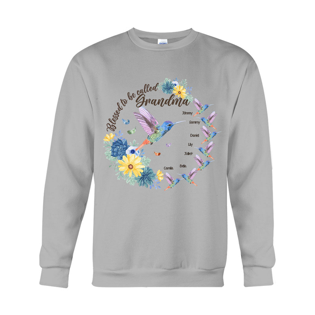Blessed To Be Called Grandma Nana Gigi - Personalized Grandma T-shirt And Hoodie