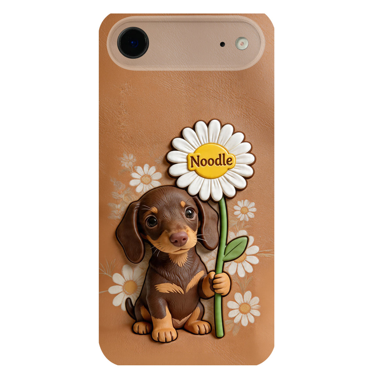 Custom Any Photo - Personalized Dog 3D Embossed Leather Phone Case