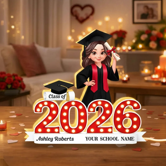 Personalized Acrylic Light Box Class Of Graduation Design for Bedroom or Bookshelf Warm Glow Unique Gift