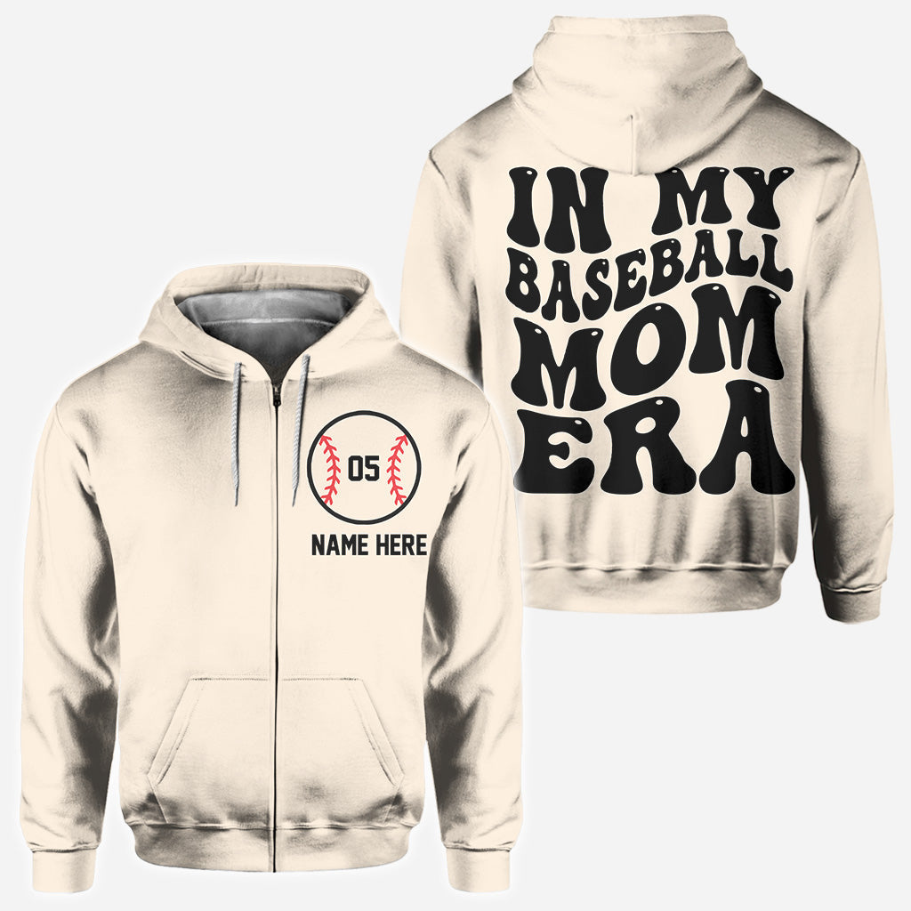 In My Baseball Mom Era - Personalized Baseball All Over Shirt