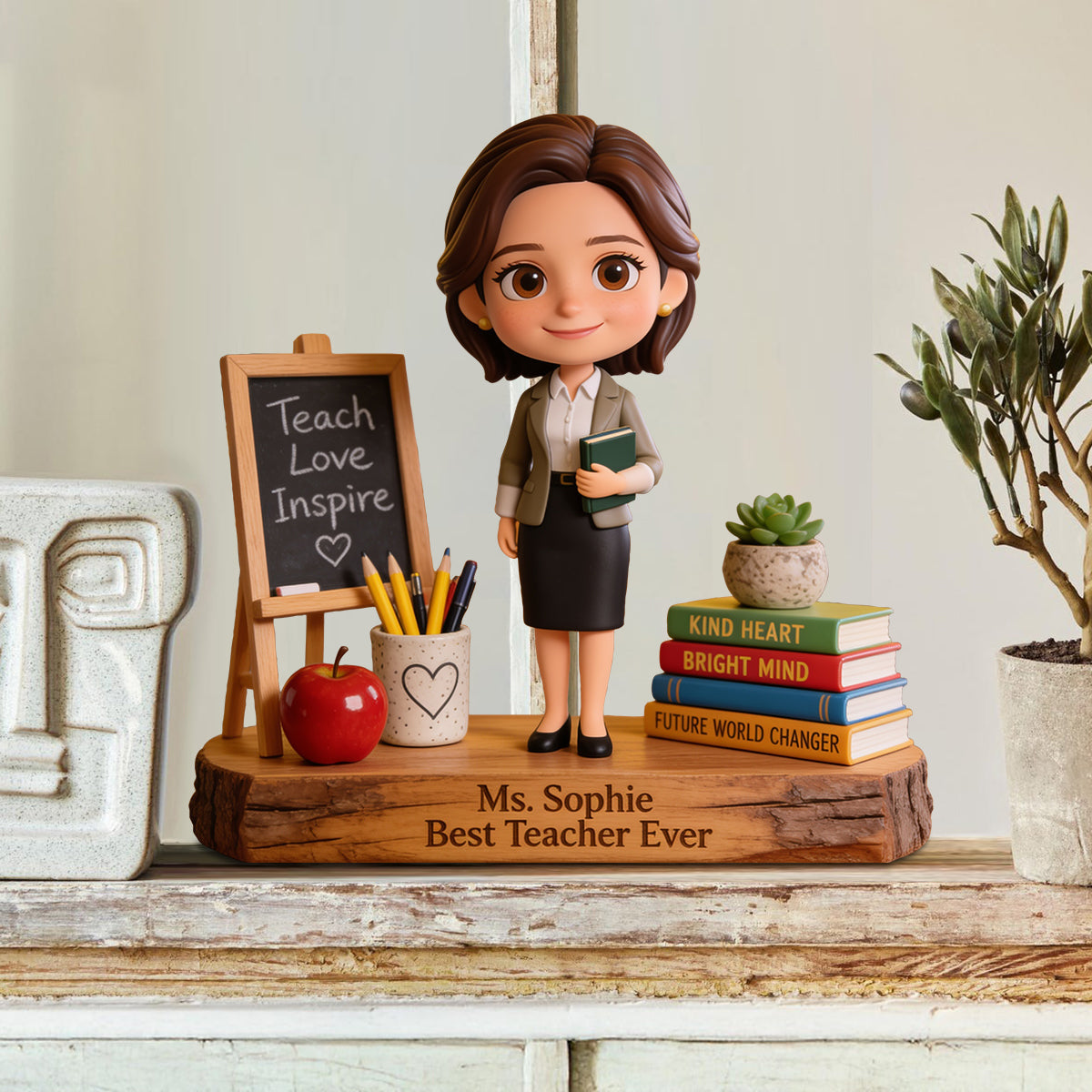 Any Photo - Personalized Teacher Custom Shaped Wood Plaque