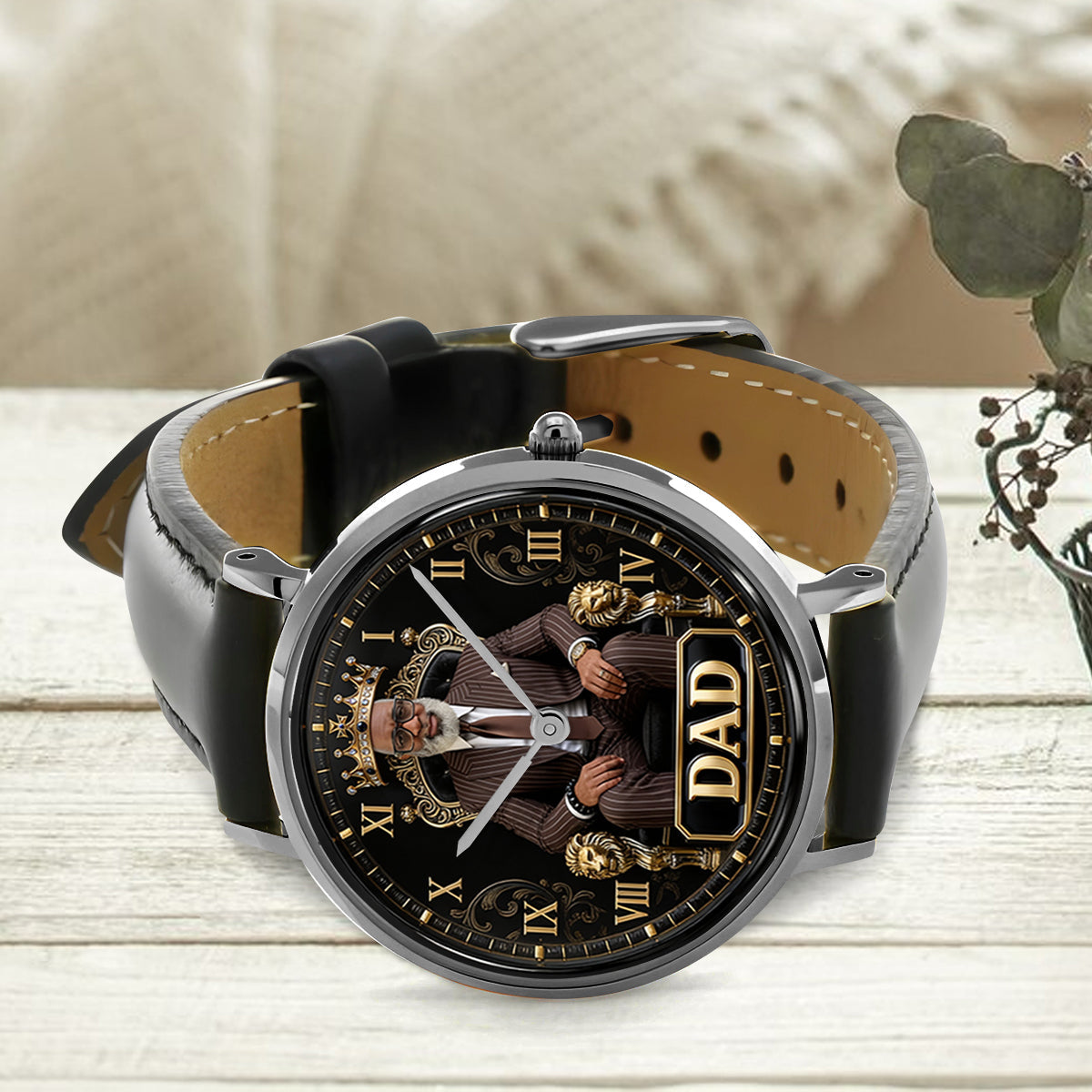 Custom Any Photo Gift For Dad/Grandpa/Uncle... - Personalized Father Hand Watch
