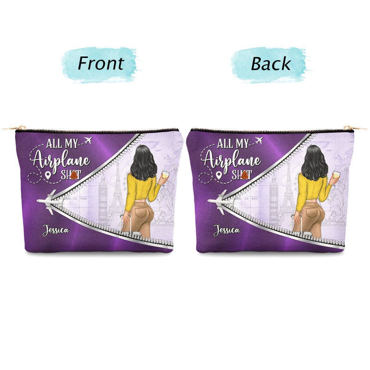 All My Travel Crap - Ultimate Gift For Traveling Lovers, Travelers, Women - Personalized Cosmetic Bag