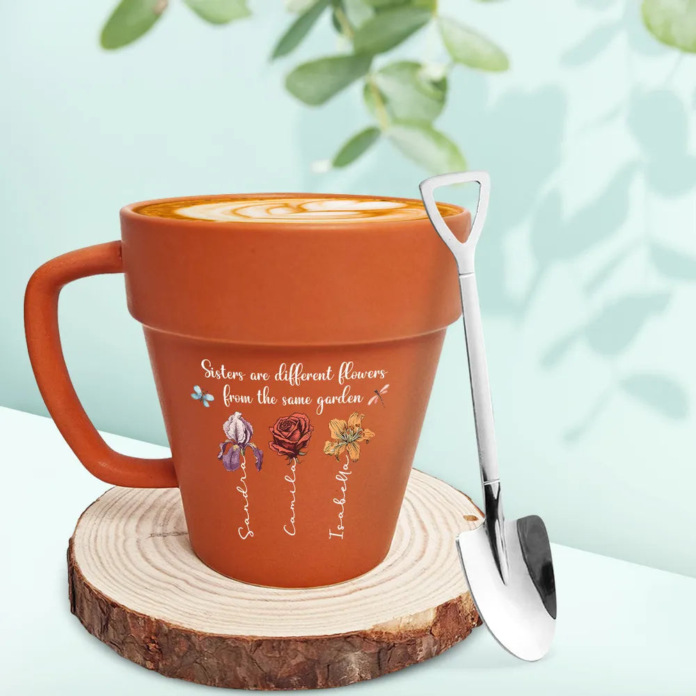 Creative Plant Pot Style Mug with Mini Shovel Spoon - Special Gift for Sisters