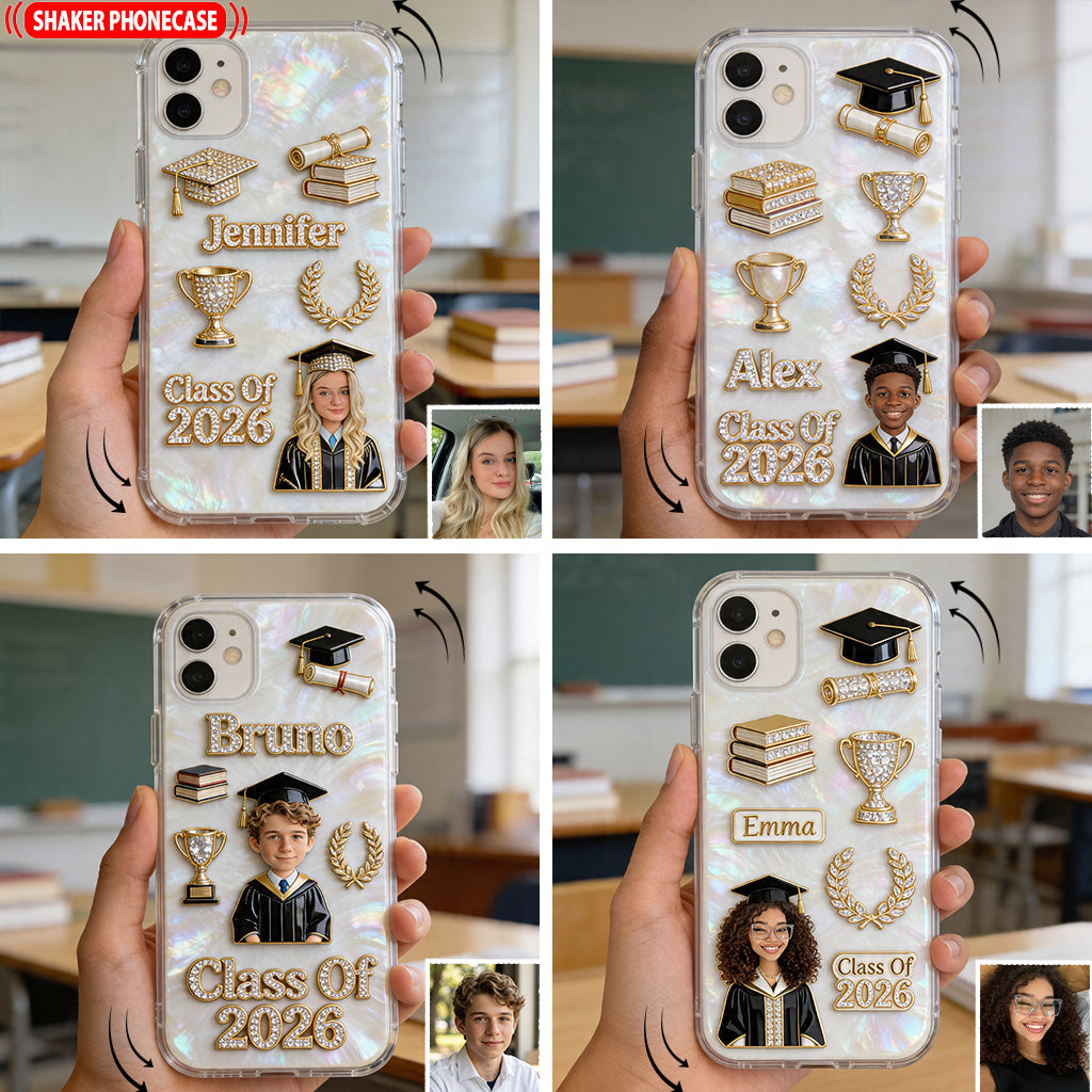 Class Of 2026 - Personalized Graduation Shaker Phone Case