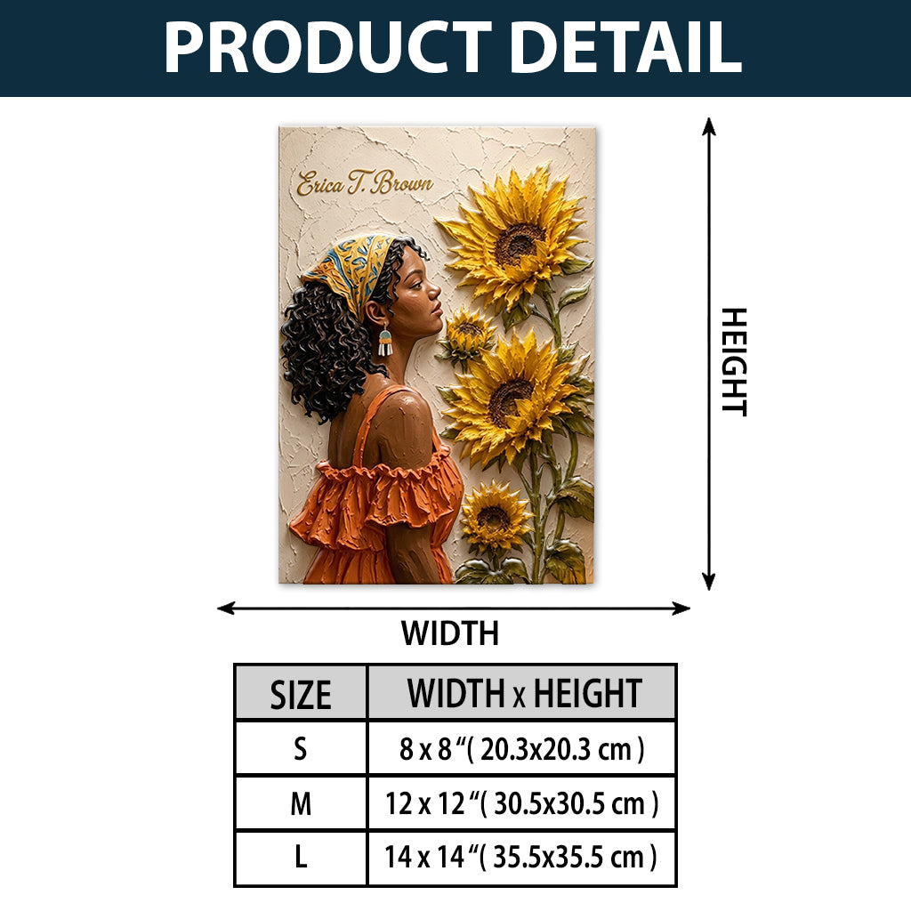 Any Flower Unique Gift - Personalized Self Love 3D Printed Cut Metal Sign