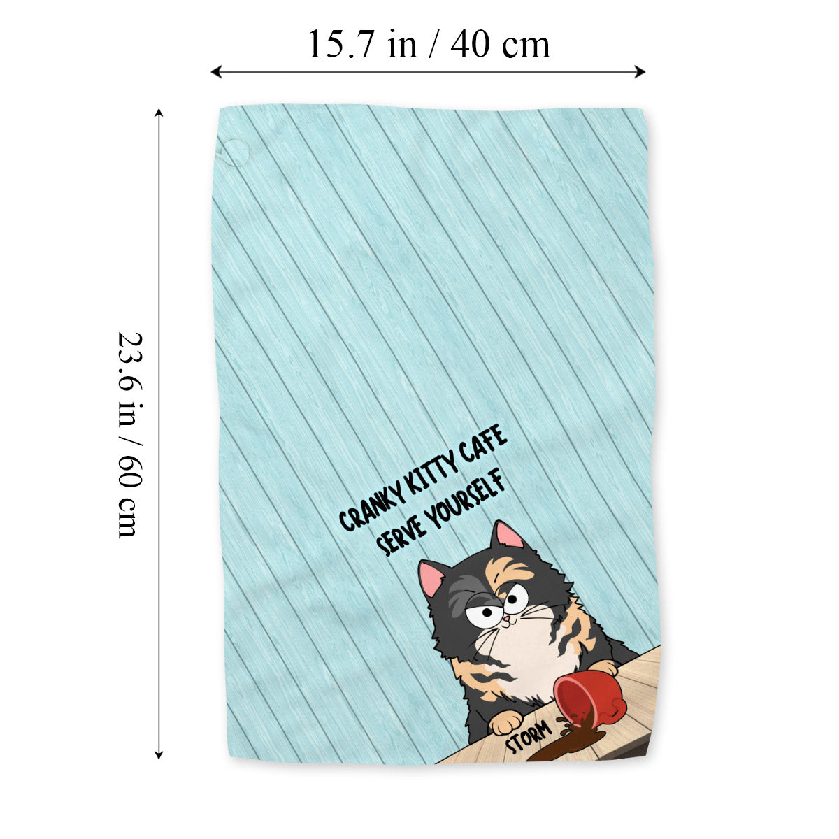 Cranky Kitty Cafe - Gift for cat lovers - Personalized Towel