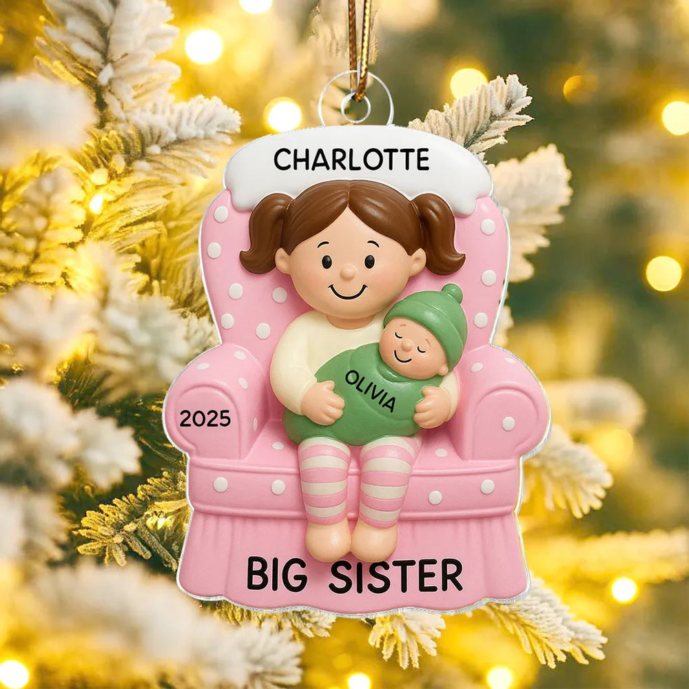 Custom Acrylic Ornament for Big Brother & Sister Gift