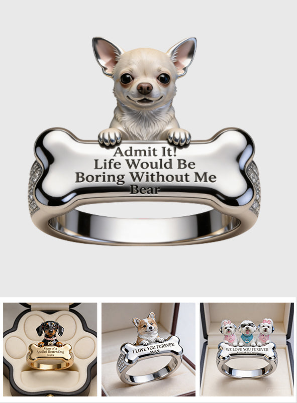 Forever Love Pet - Personalized Dog Adjustable Shaped Ring
