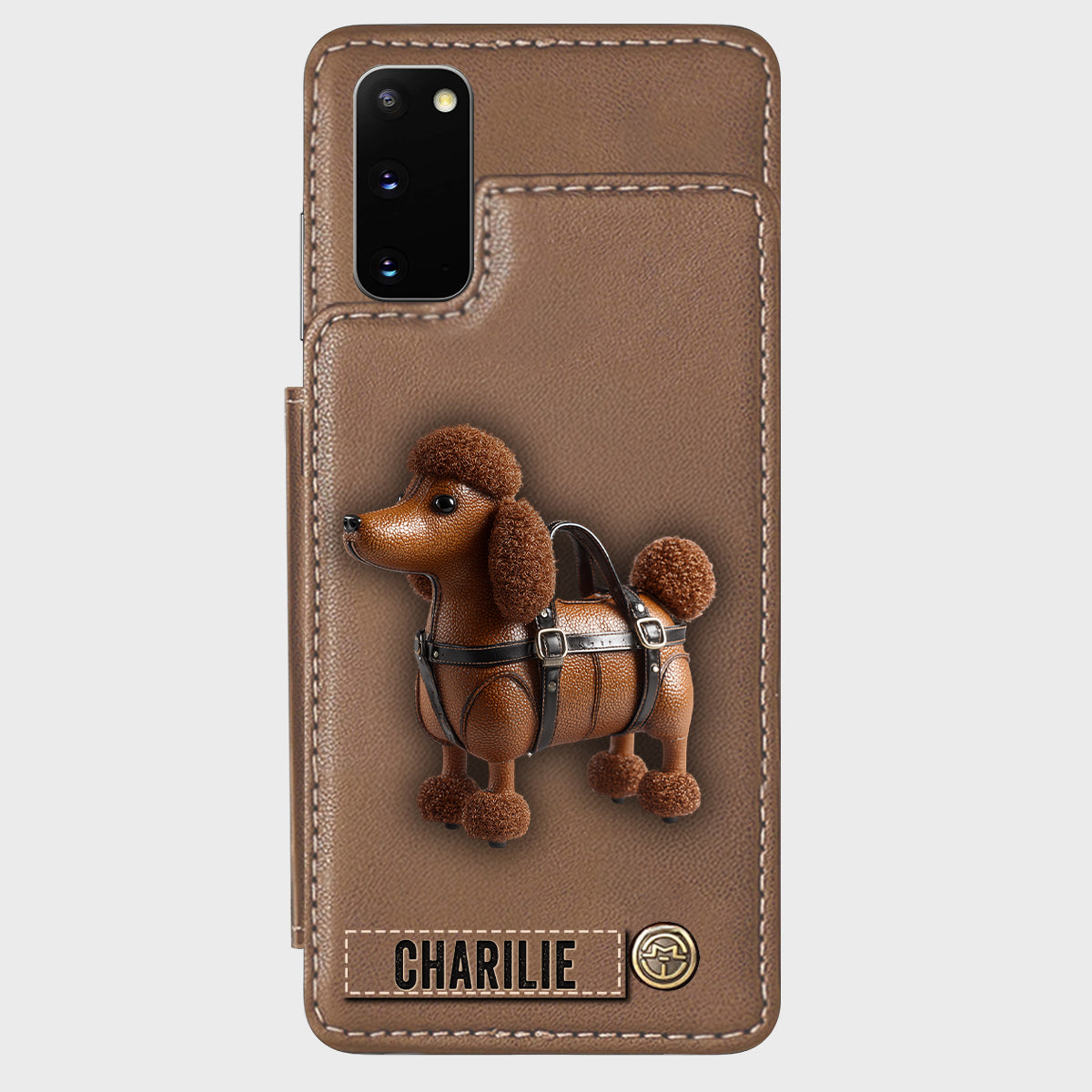 Cute Poodle - Personalized Dog Wallet Phone Case