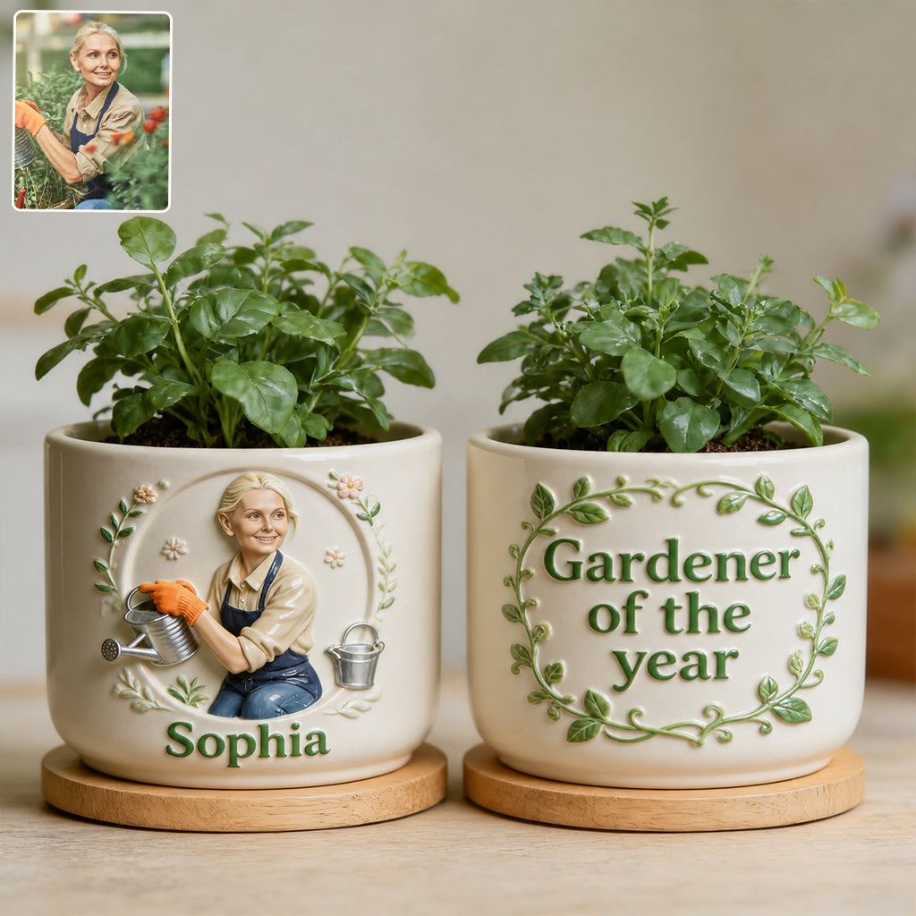 Gifts For Gardeners - Personalized Gardening Ceramic Plant Pot