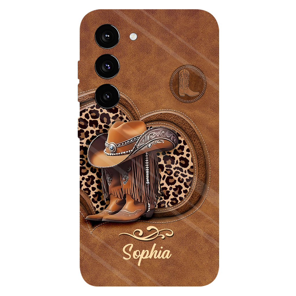 Cowgirl Boots - Personalized Cowgirl Full Print Phone Case