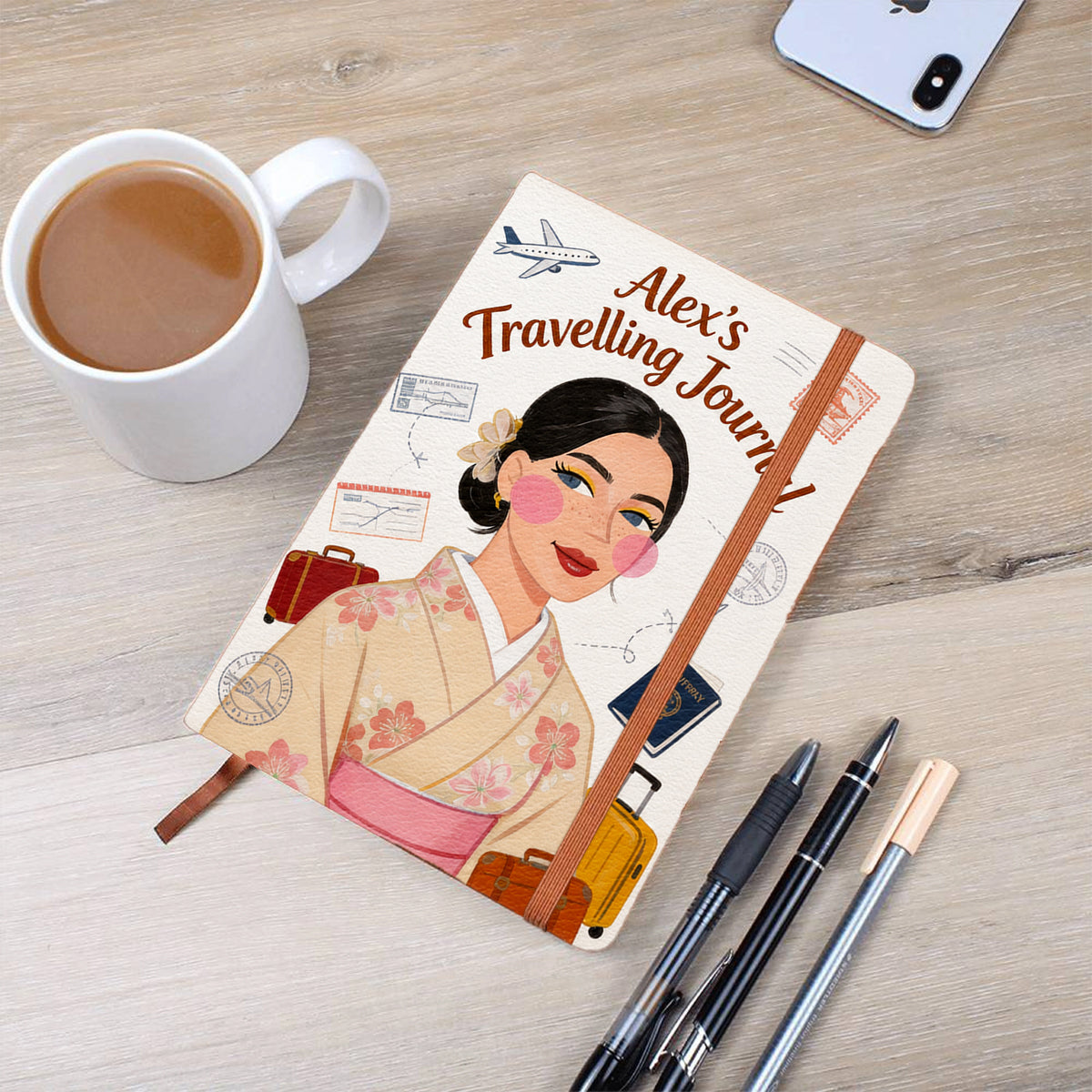 Custom Leather Travelling Journal - Personalized Travelling Leather Journal