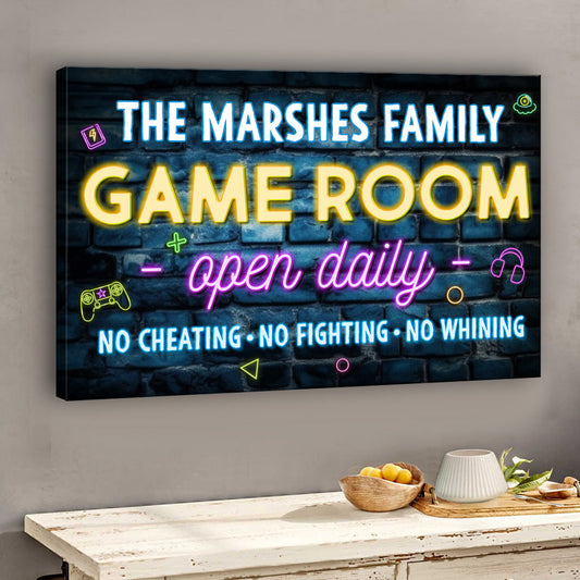 Game Room - Personalized Video Game Canvas And Poster