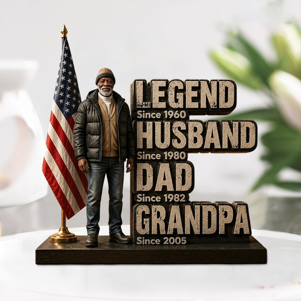 Legend Husband Dad Grandpa, Father's Day Gift - Personalized Grandpa Custom Shaped Acrylic Plaque