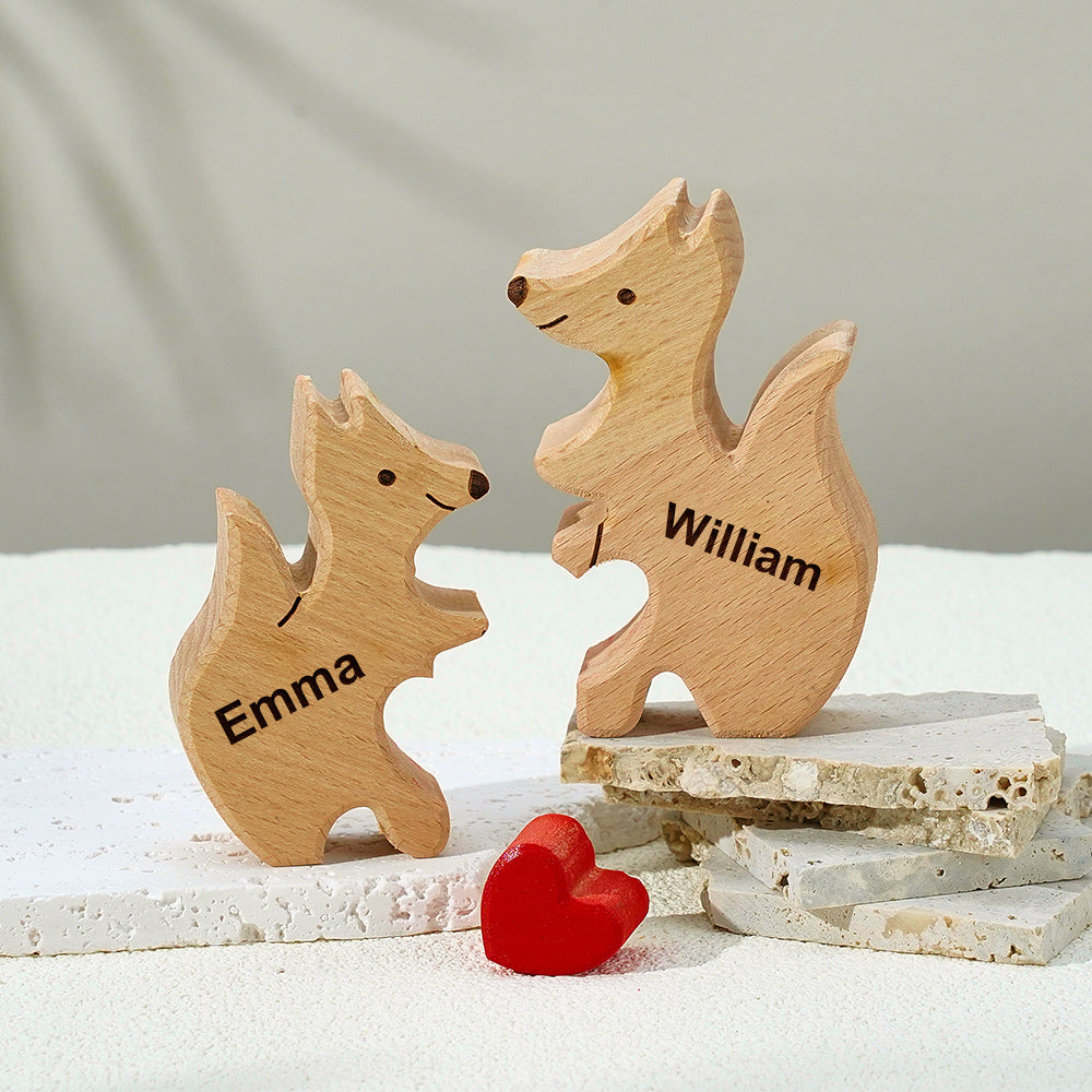 Fox Family - Personalized Family Wooden Puzzle