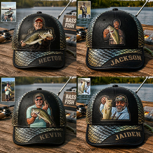 Custom Any Photo Love Fishing - Personalized Fishing Classic Cap