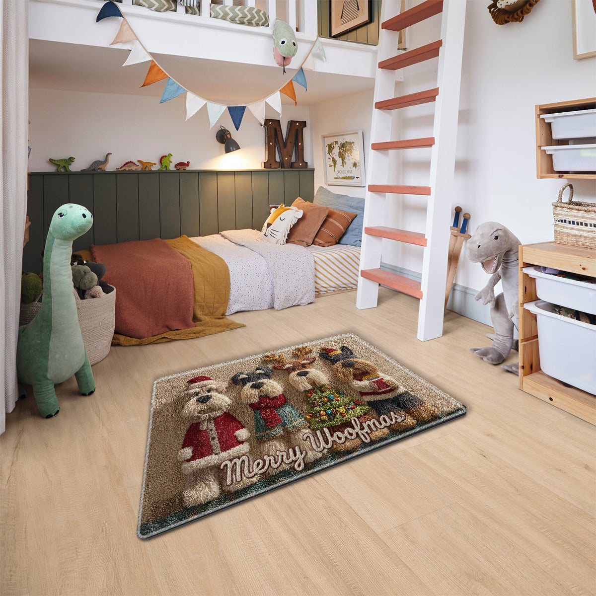 Christmas Dog - Personalized Dog Non-Slip Tufted Rug