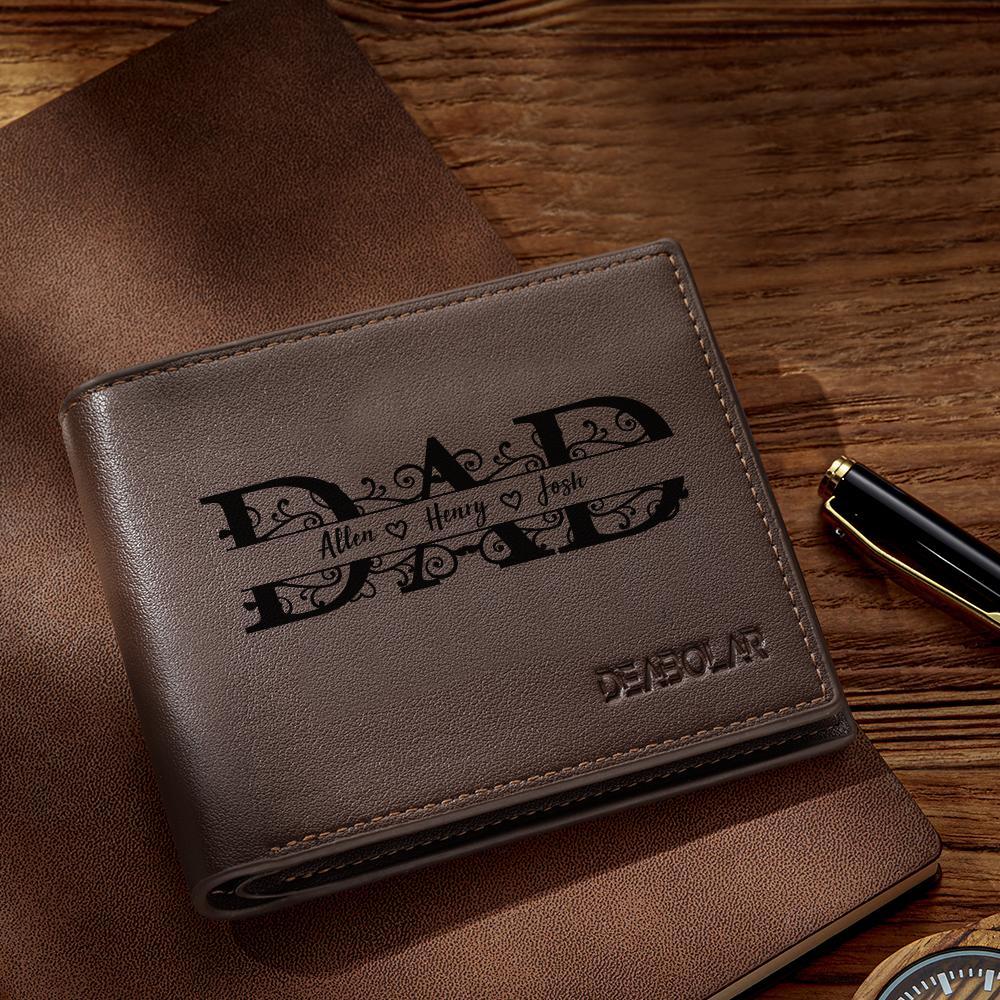 Custom Name - Personalized Name Leather Wallet