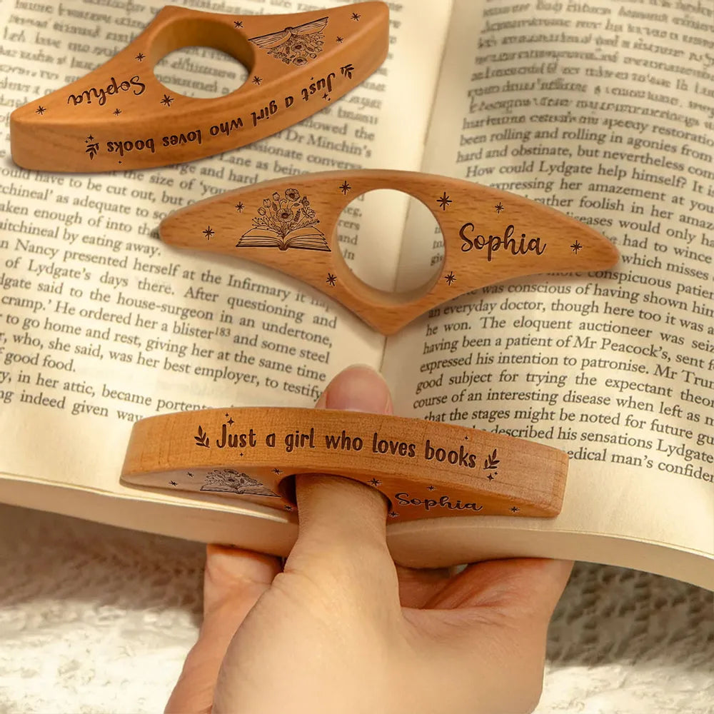 Custom Book Page Holder for Book Lovers - Cute Starry Book Design, Unique Gift for Her Reading Nights