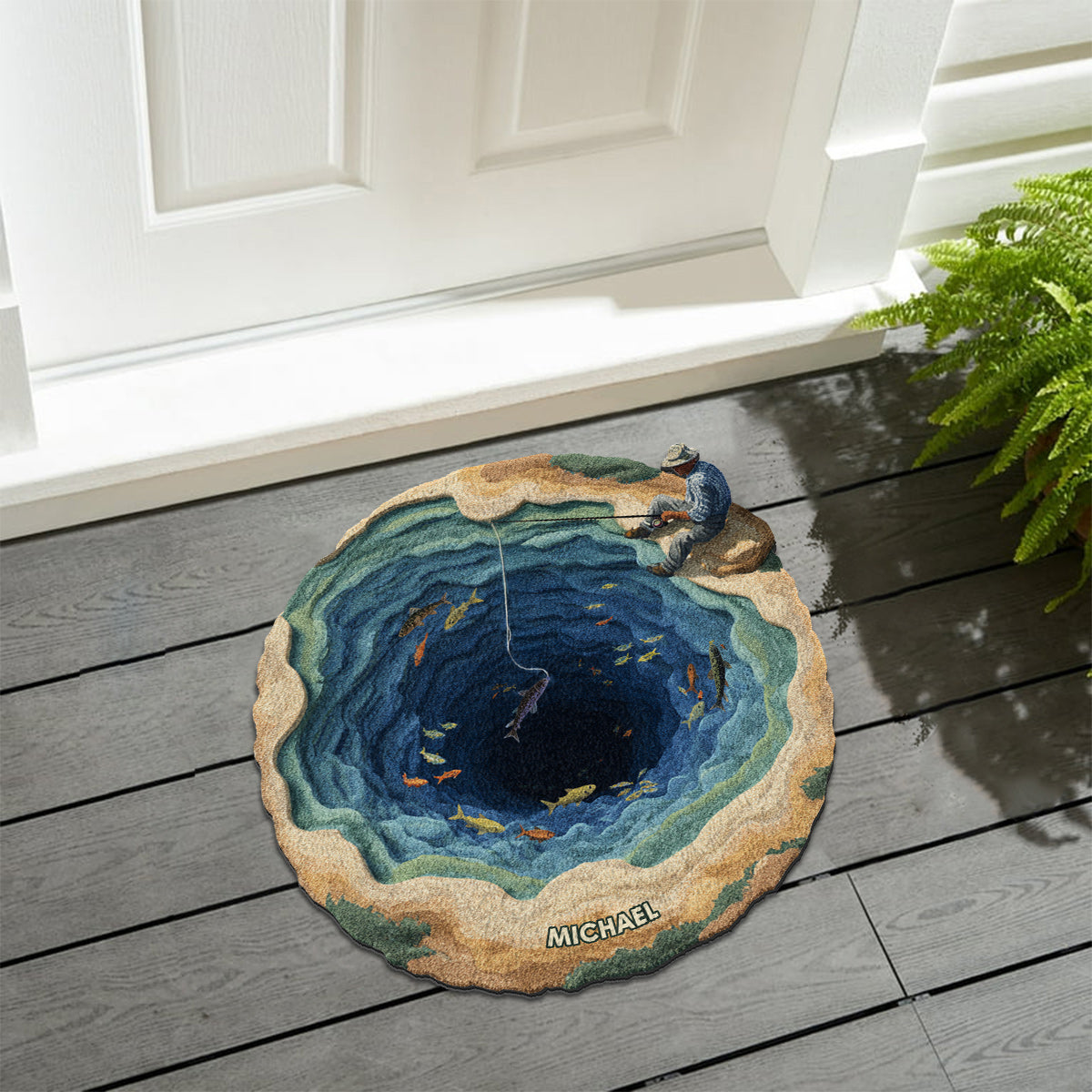 Cool Fishing - Personalized Fishing Non-Slip Tufted Rug
