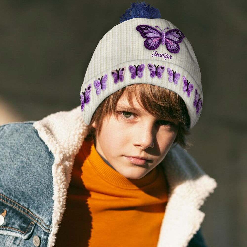 Love Butterflies - Personalized Butterfly Beanie Hat
