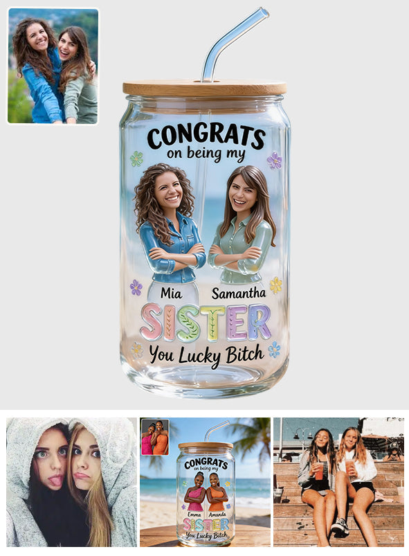 Besties Forever - Personalized Bestie Can Glass