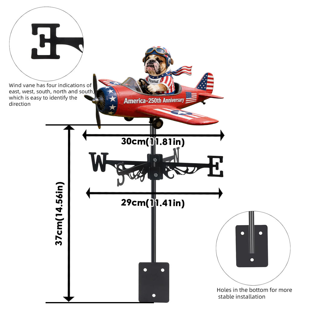 Happy Anniversary - Personalized Dog Weather Vane