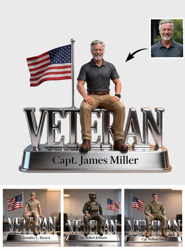 Custom Any Photo - Personalized Veteran Custom Shaped Acrylic Plaque