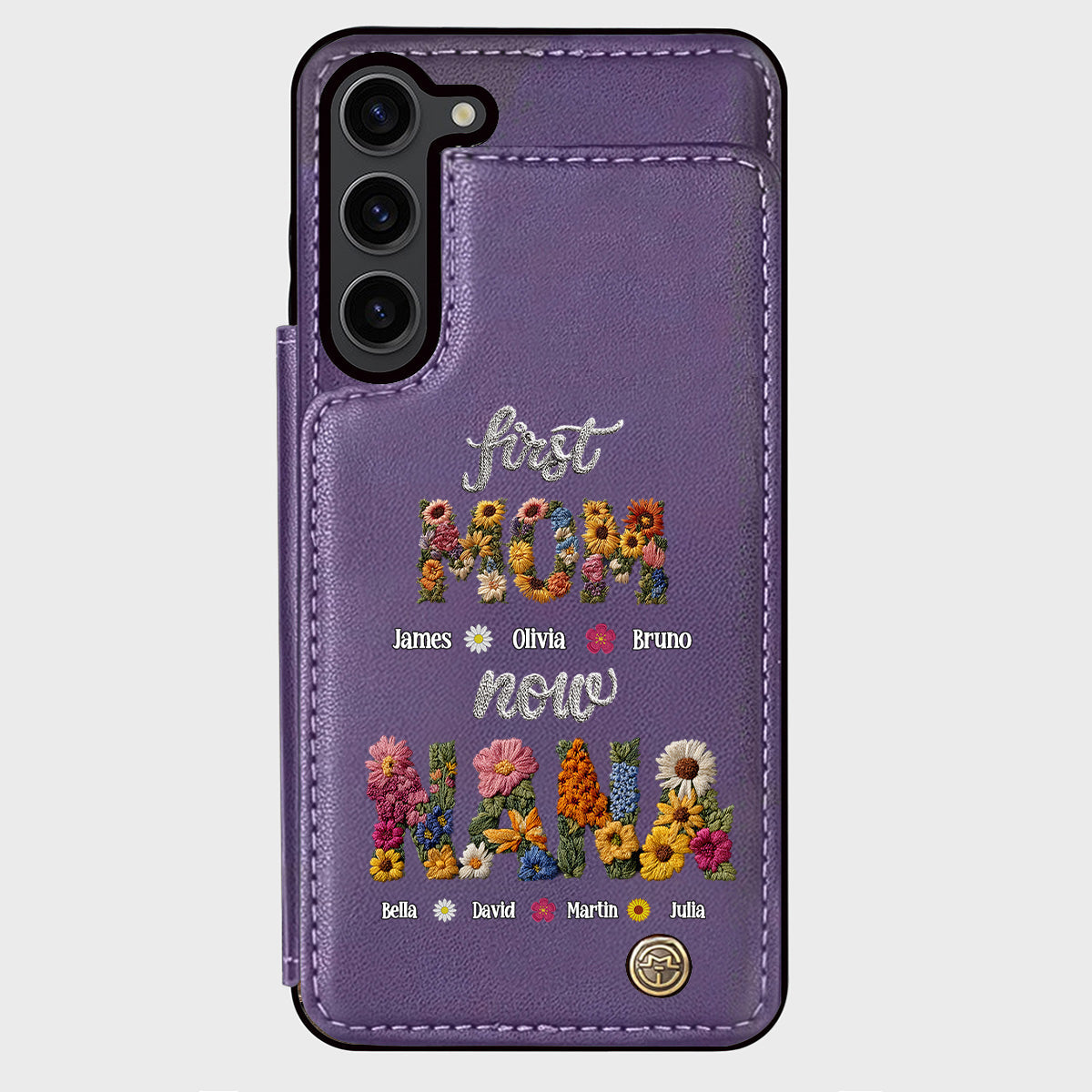 First Mom Now Grandma - Personalized Grandma Wallet Phone Case