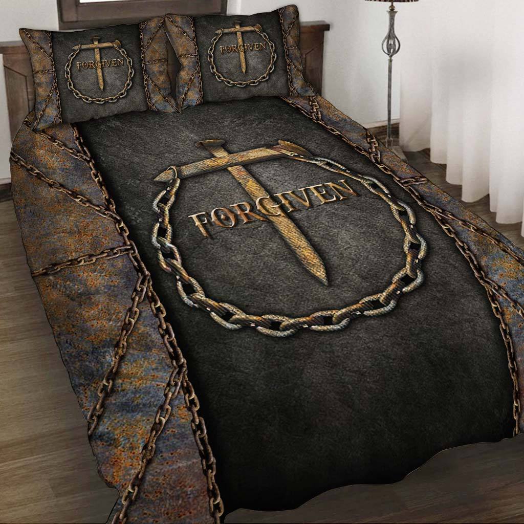 Forgiven - God 3D Pattern Print Quilt Bed Set