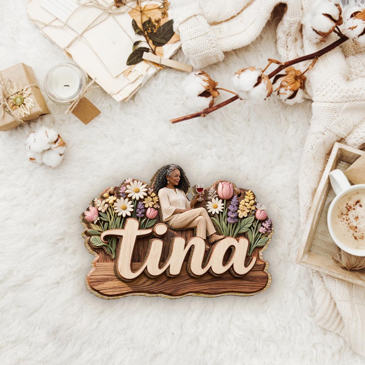 Custom Any Name My Beautiful Garden - Personalized Gardening 2 Layered Wood Sign / Wood Plaque
