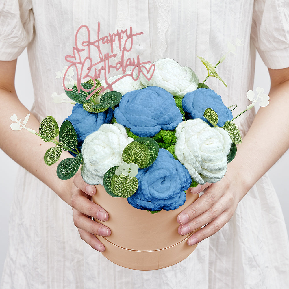 Congratulations Graduate - Personalized Graduation Crochet Flowers Graduation Gift Box