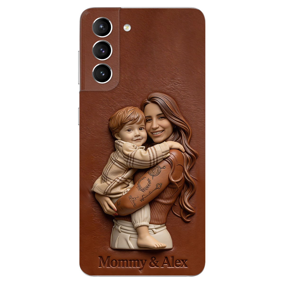 Custom Any Photo Gift For Mom, Grandma - Personalized Mother Leather Phone Case