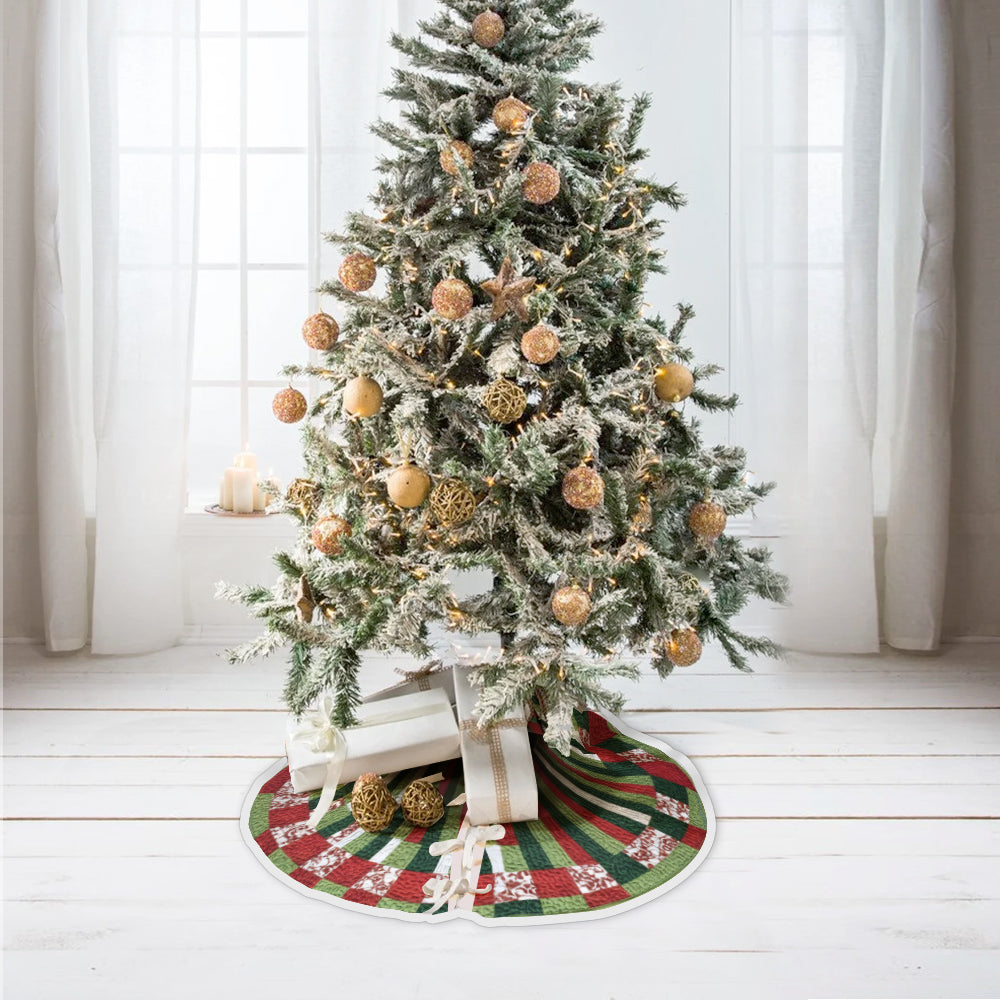 3D Abyss Christmas Gifts - Personalized Family Tree Skirt