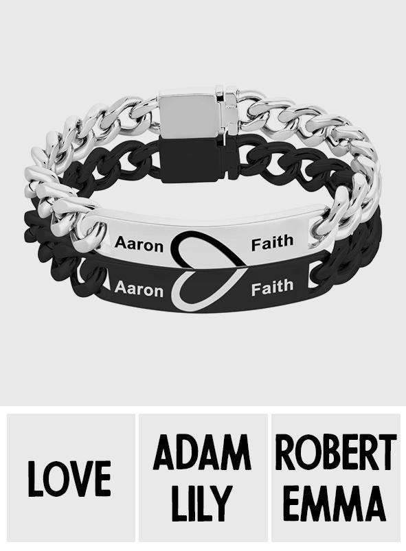 Any Names - Personalized Couple Engraved Couple Bracelet