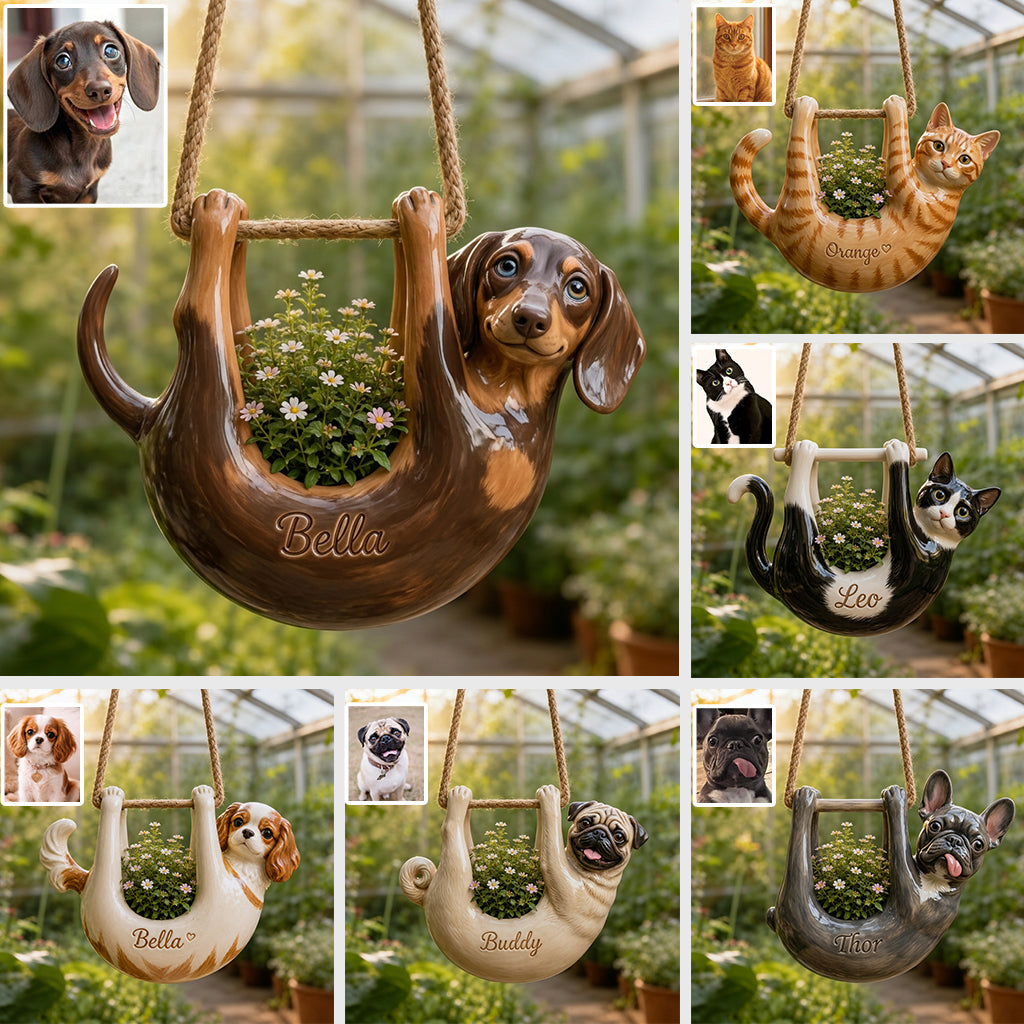 Custom Any Photo - Personalized Dog Hanging Pot