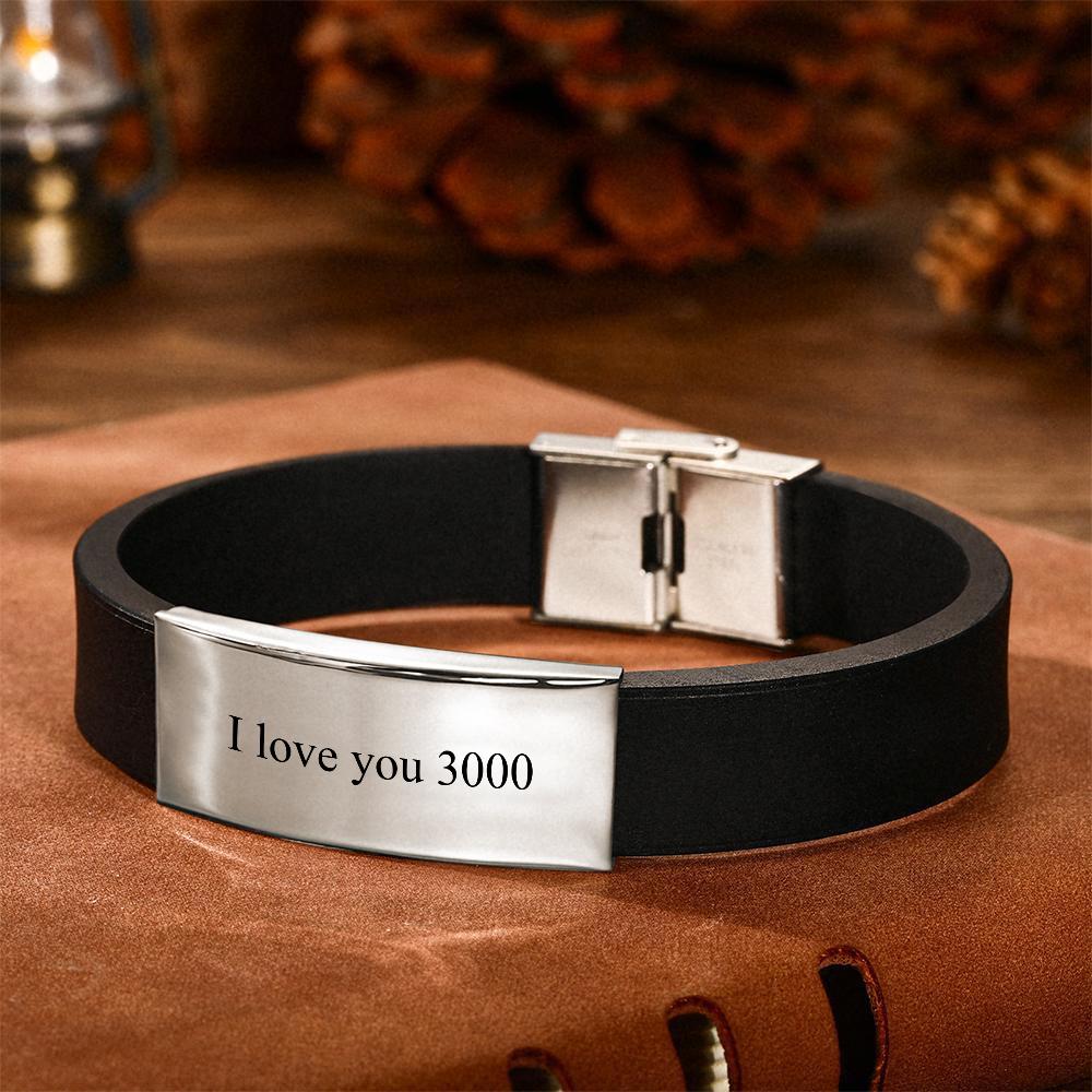 Any Text - Personalized Leather Bracelet