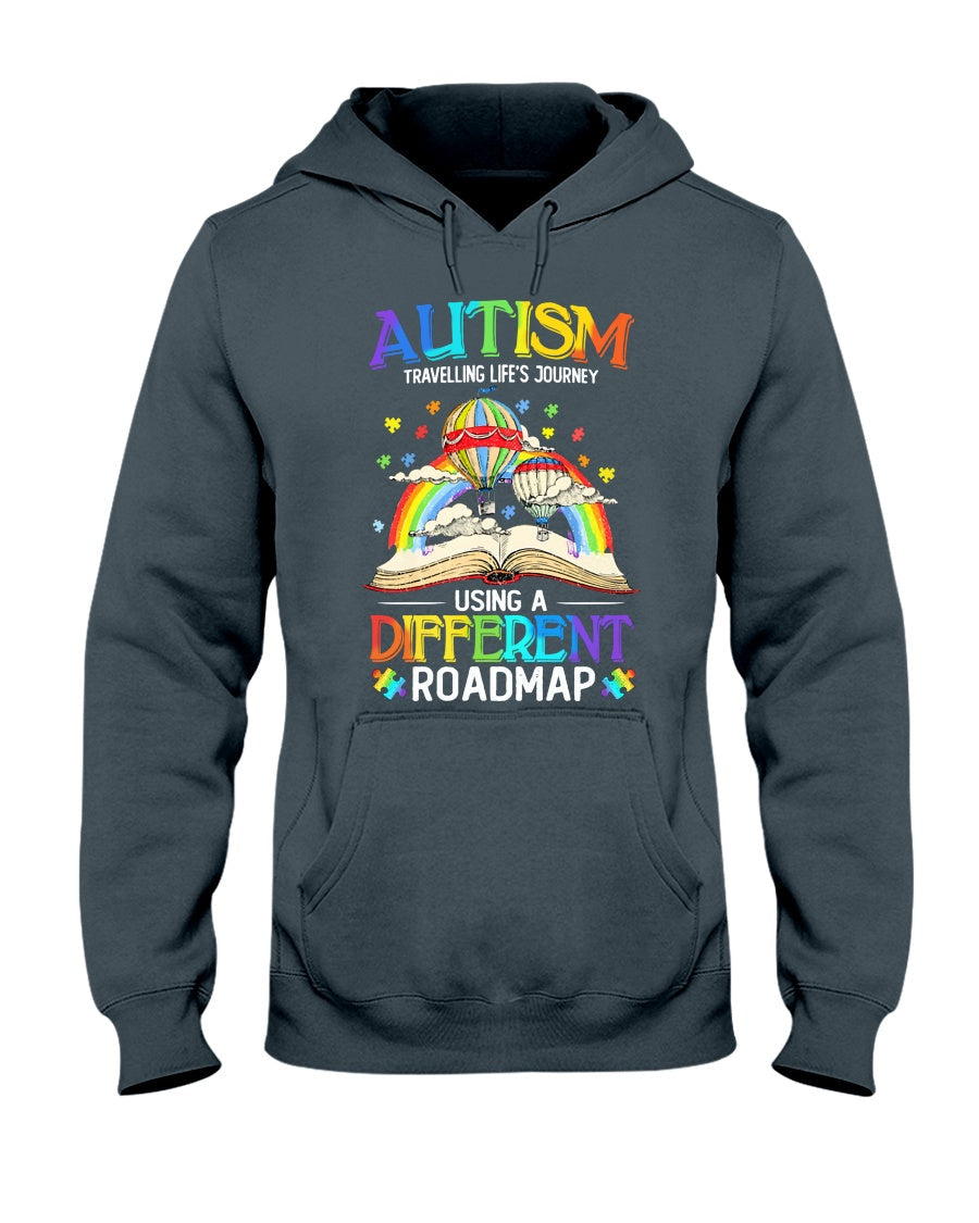 Autism Different Roadmap - Autism Awareness T-shirt and Hoodie 0921