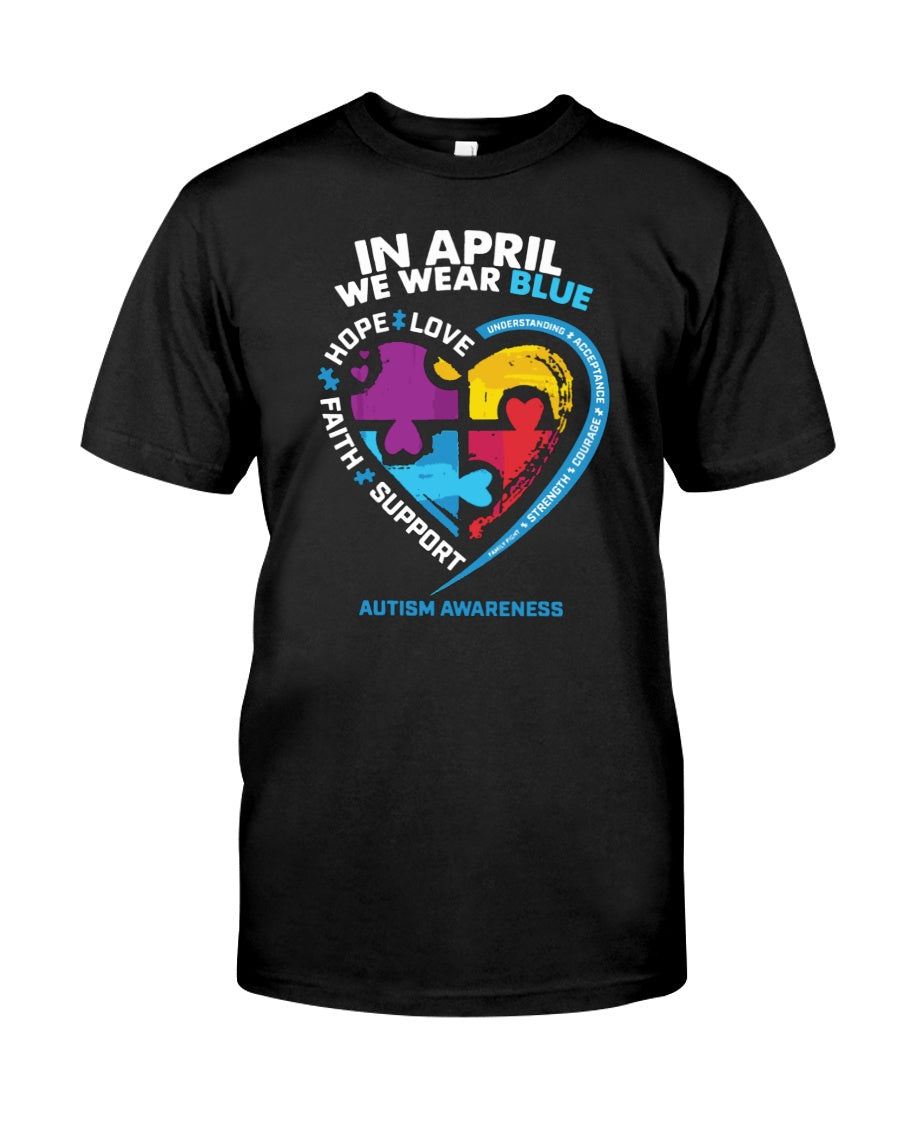 In April We Wear Blue - Autism Awareness T-shirt and Hoodie 0921
