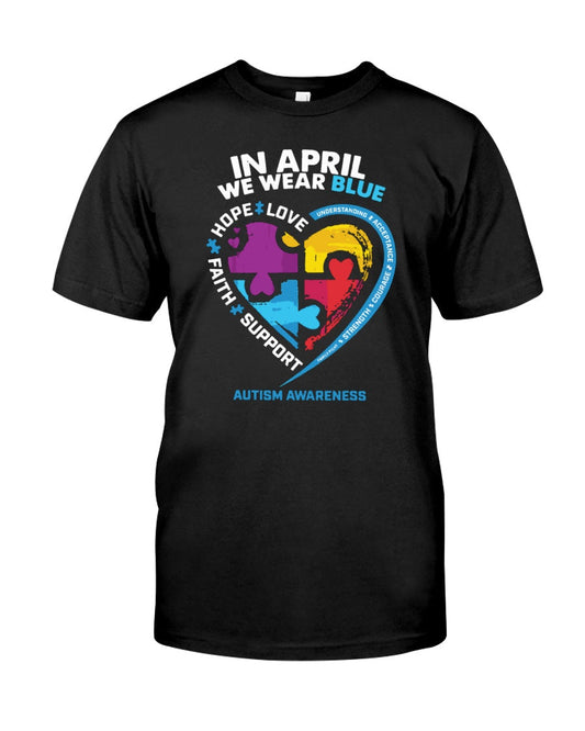 In April We Wear Blue - Autism Awareness T-shirt and Hoodie 0921