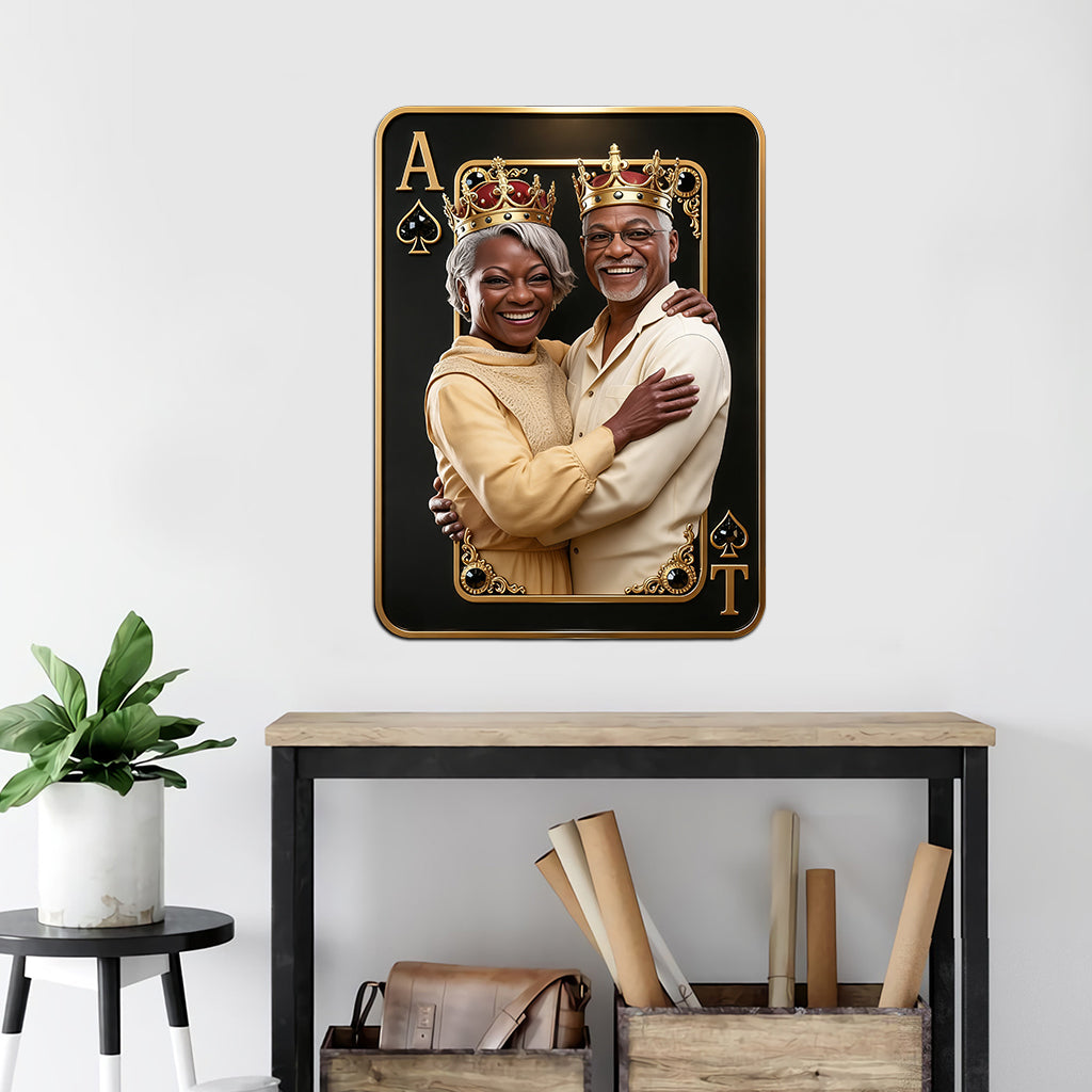 Custom Any Photo King & Queen - Personalized Couple Cut Metal Sign