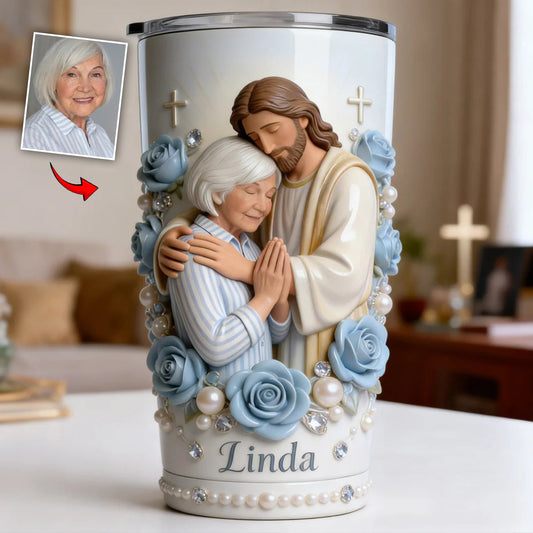 In His Arm - Personalized Christian Tumbler