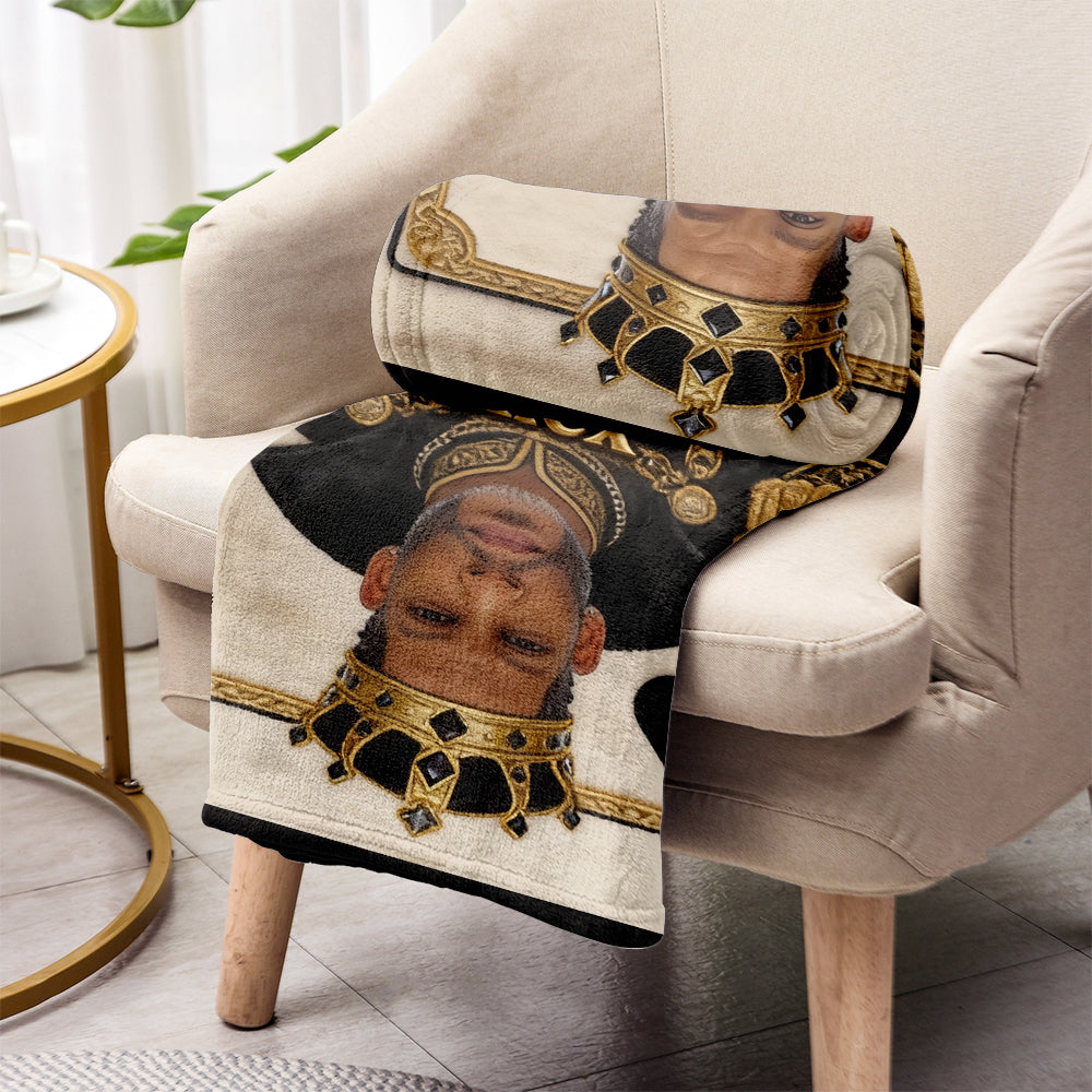 Black King - Personalized African American Blanket