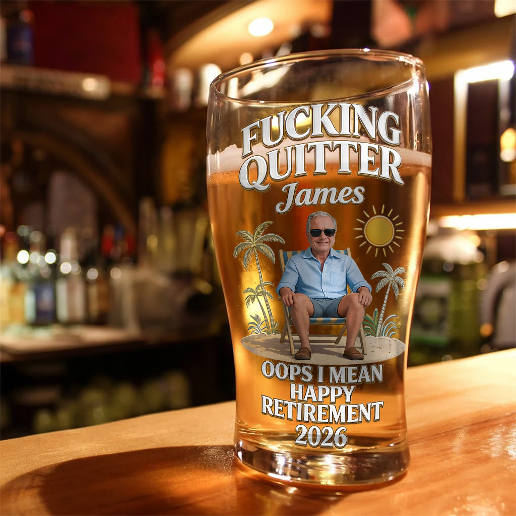 Happy Retirement - Personalized Retired Beer Pint