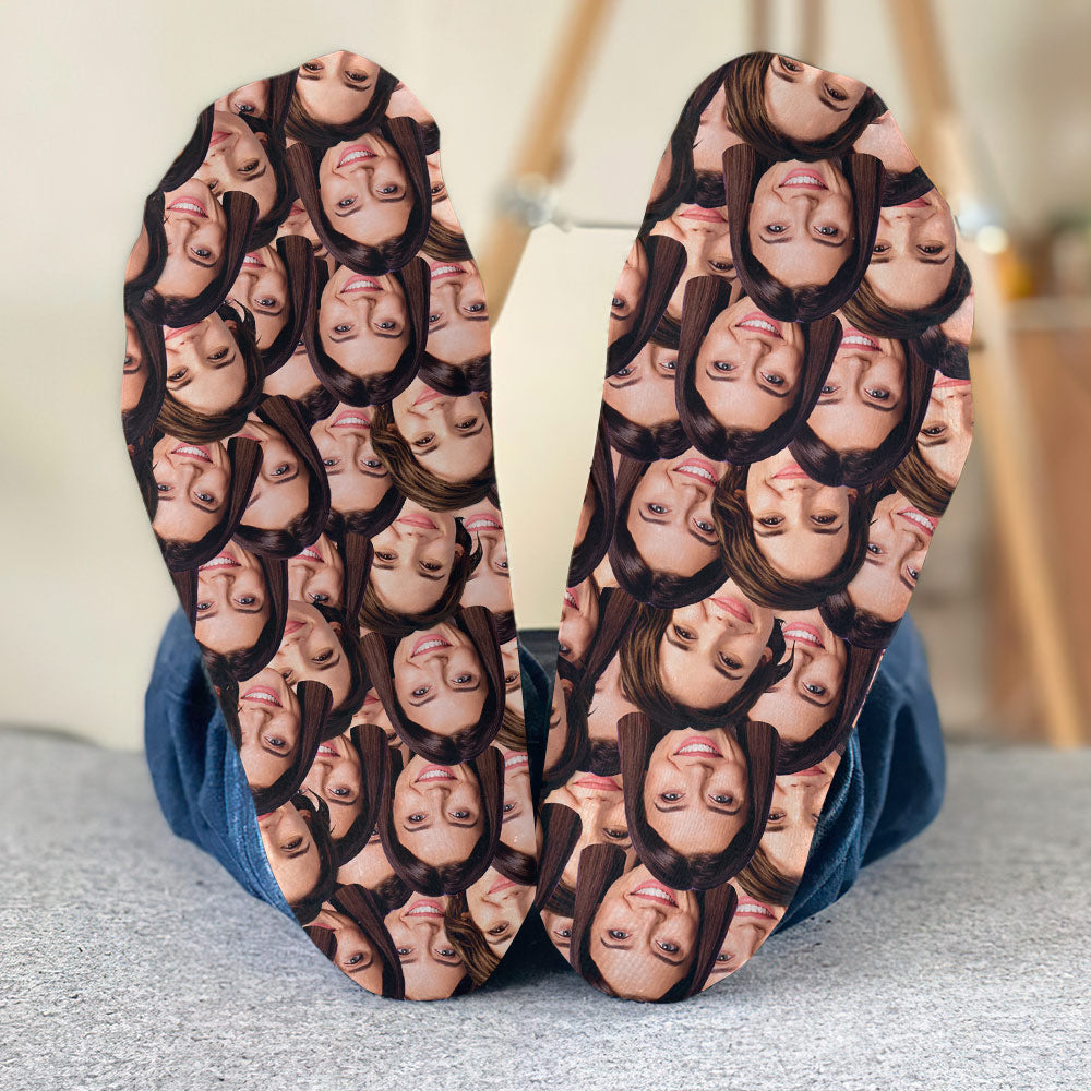 Customizable Printed Face - Personalized Sibling Socks